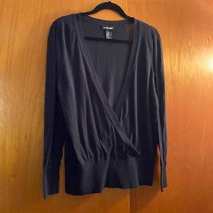 Lane Bryant deep V crossover sweater, 1X